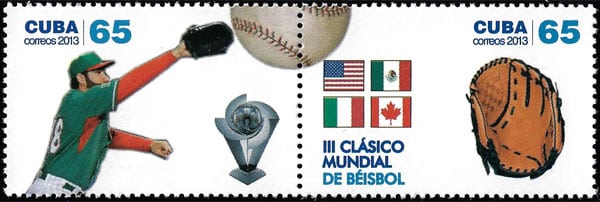 2013 Cuba – Baseball World Classic 65¢ – Fielder and glove