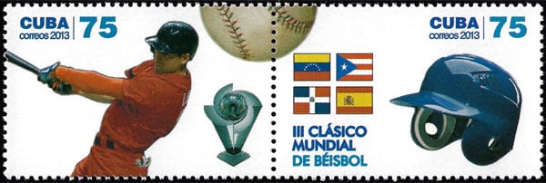 2013 Cuba – Baseball World Classic 75¢ – Batter and batting helmet