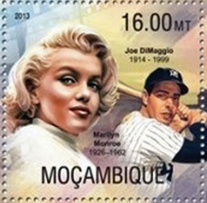 2013 Mozambique – Marilyn Monroe with Joe Dimaggio