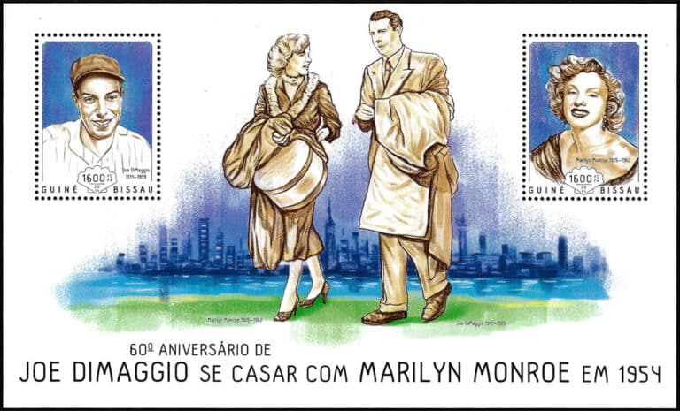 2014 Guinea – 60th Wedding Anniversary of Marilyn Monroe & Joe Dimaggio (2 values)