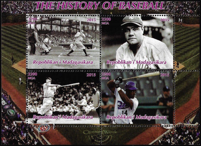 2015 Madagascar – The History of Baseball with Babe Ruth, Hank Greenberg