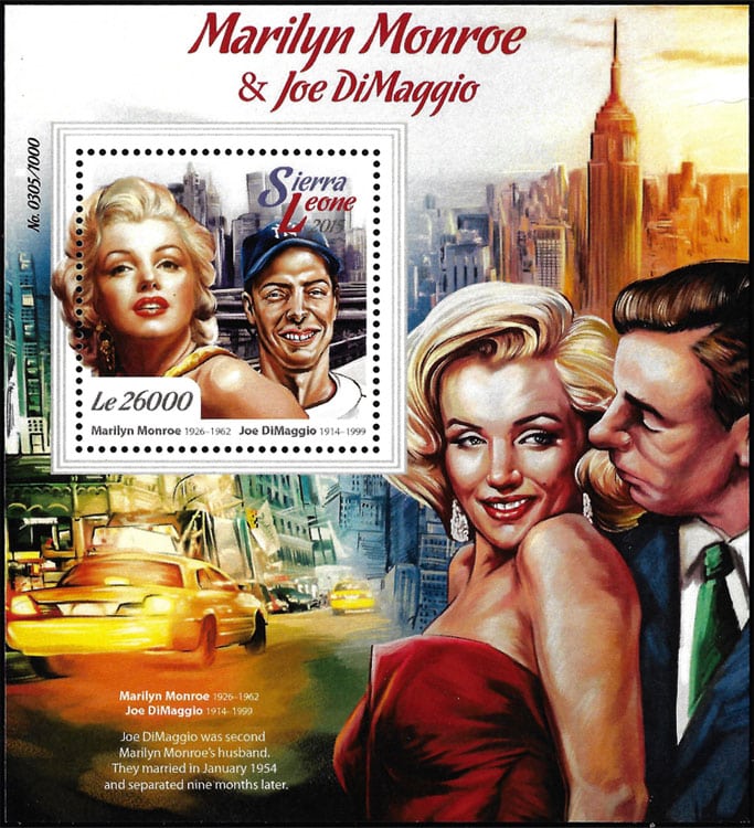 2015 Sierra Leone – Marilyn Monroe & Joe Dimaggio (1 value)
