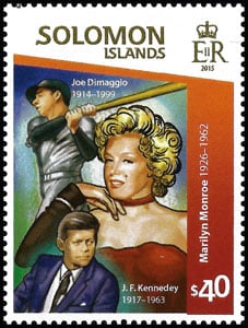 2015 Solomon Islands – Marilyn Monroe with Joe Dimaggio