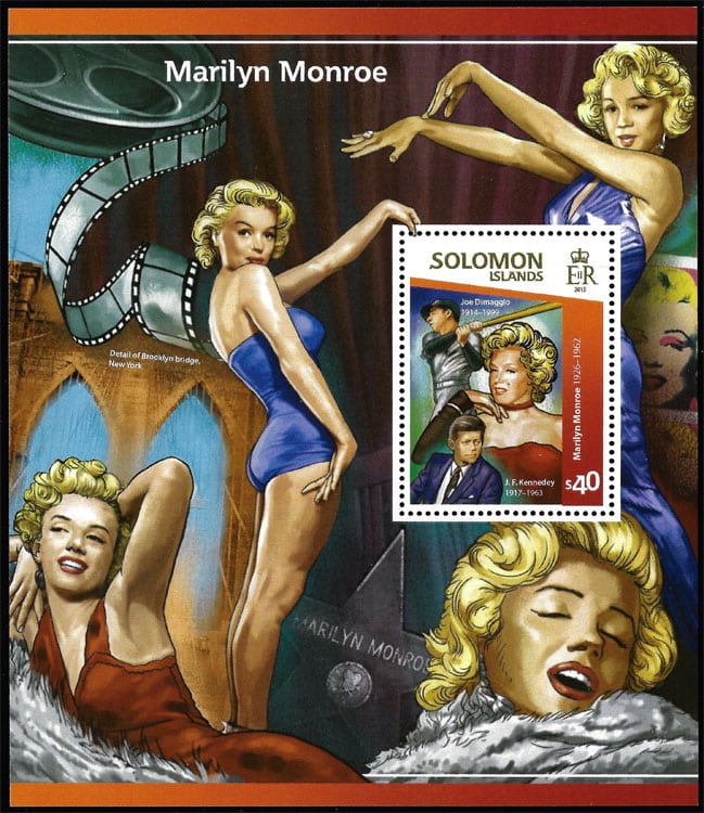 2015 Solomon Islands – Marilyn Monroe SS with Joe Dimaggio
