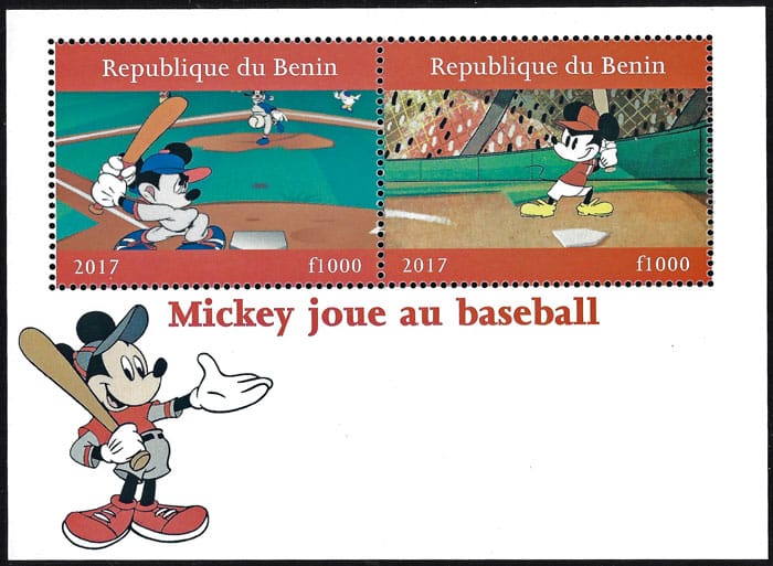 2017 Benin – Mickey Joue Au Baseball (Mickey Mouse)