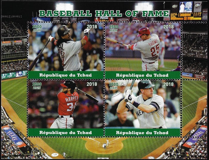 2018 Chad – Baseball Hall of Fame with Manny Ramirez, Jim Thome, Bryce Harper, Todd Frazier