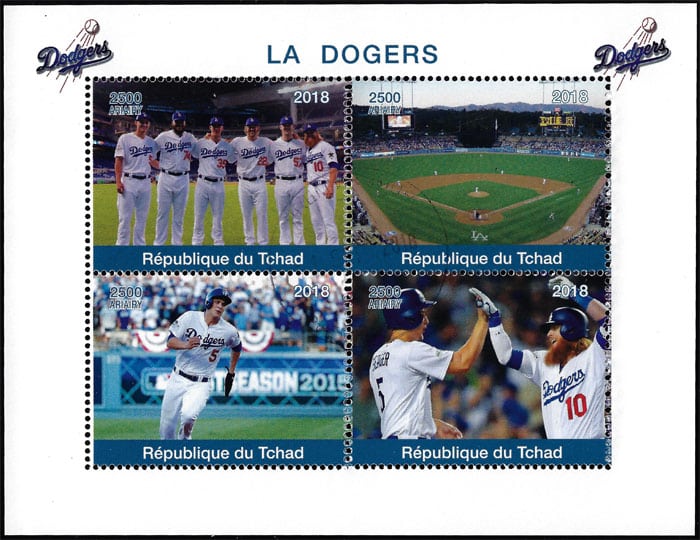 2018 Chad – LA Dogers (typo is printed instead of "Dodgers")