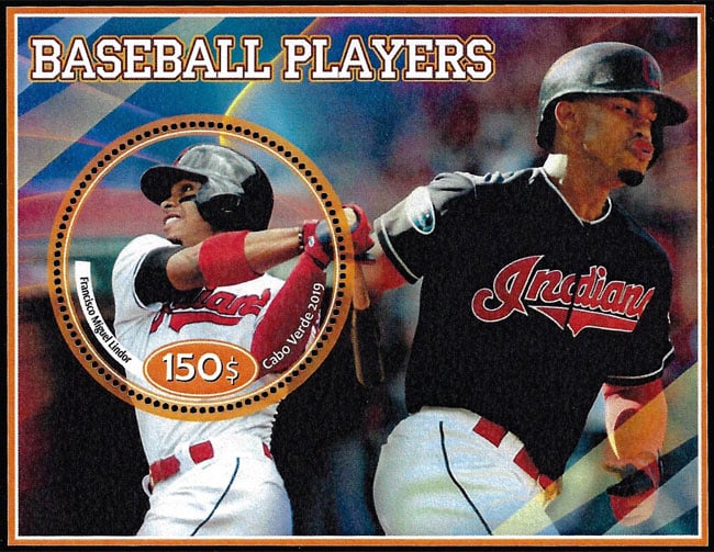 2019 Cape Verde – Baseball Players (1 value) with Francisco Lindor
