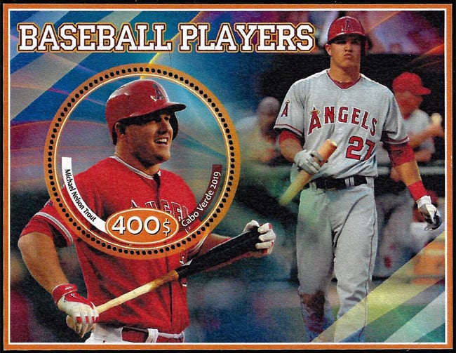 2019 Cape Verde – Baseball Players (1 value) with Mike Trout