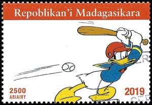 2019 Madagascar – Disney Characters Playing Sports with Donald Duck batting