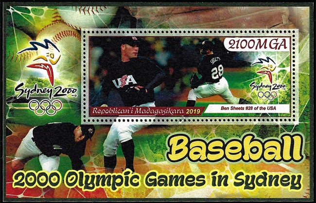 2019 Madagascar – Baseball – 2000 Olympic Games in Sydney (1 value) with Ben Sheets