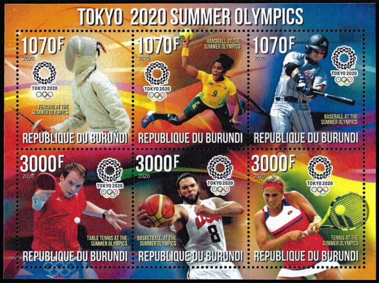 2020 Burundi – Tokyo 2020 Summer Games SS with baseball