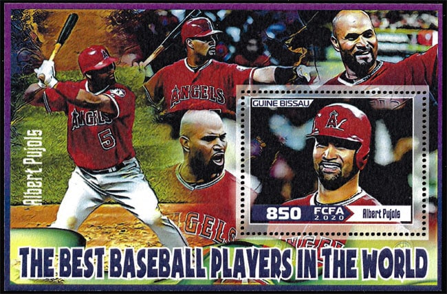 2020 Guinea Bissau – Best Baseball Players in the World (1 value) with Albert Pujols