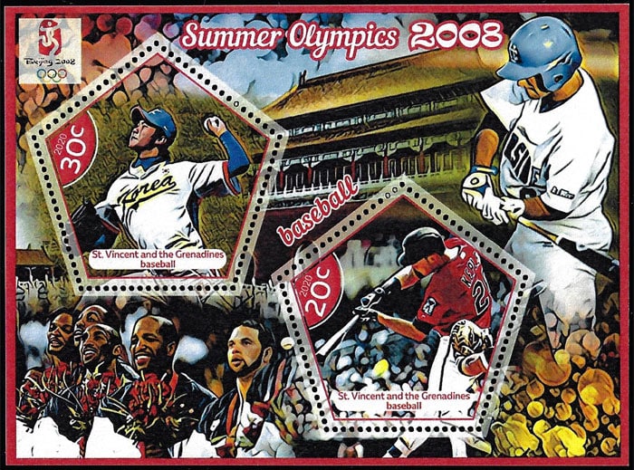 2020 St Vincent – Summer Olympics 2008 – Baseball (2 values)