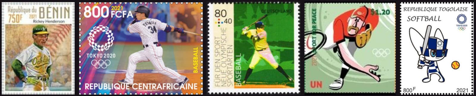 2021 Baseball Postage Stamps header