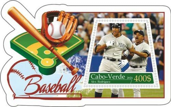 2021 Cape Verde – Baseball (1 value) with Alex Rodriguez