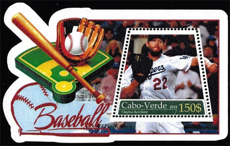 2021 Cape Verde – Baseball (1 value) with Clayton Kershaw