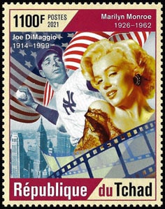 2021 Chad – 95th Anniversary of Marilyn Monroe with Joe Dimaggio