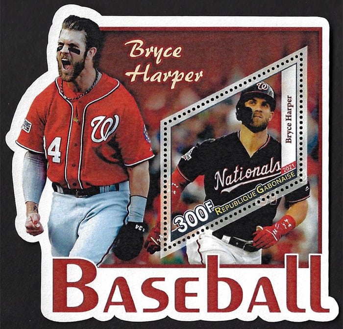 2021 Gabon – Baseball featuring Bryce Harper (1 value)