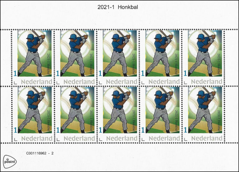 2021 Netherlands – 2021 - 1 Honkbal: clipart color SS (10 values)