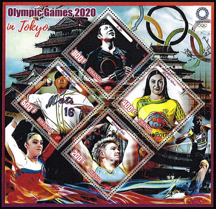 2021 Rwanda – Olympic Games 2020 in Tokyo, with baseball (4 values) with Daisuke Matsuzaka
