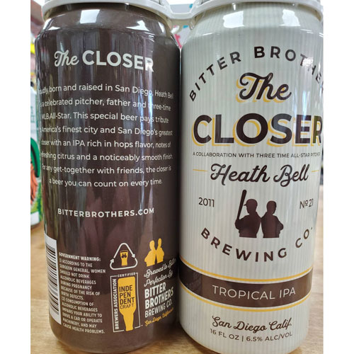 Bitters Brothers Brewing – The Closer, back label