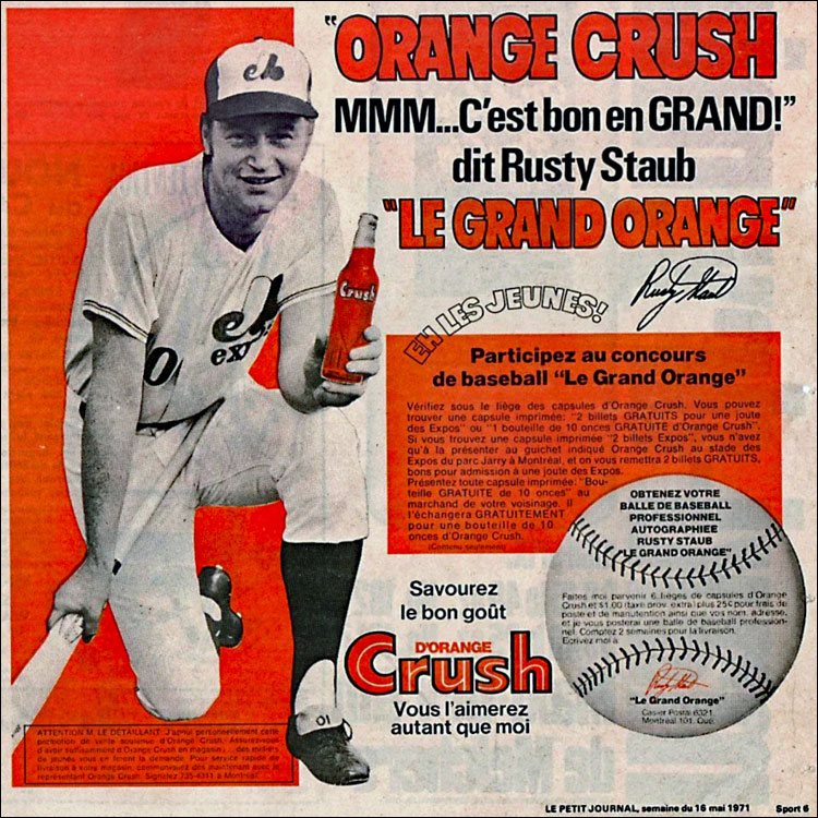 Rusty Staub, aka Le' Grande Orange