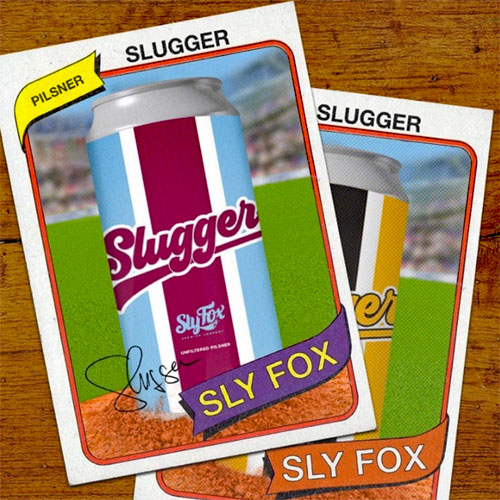 Sly Fox – Slugger Pilsner on Baseball Cards