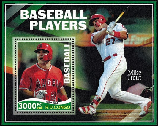 2018 Congo – Baseball Players (1 value) with Mike Trout