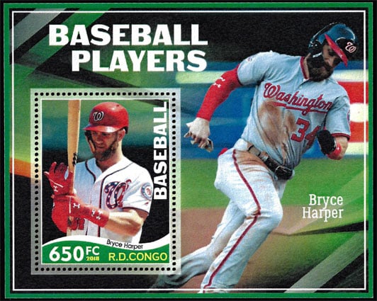2018 Congo – Baseball Players (1 value) with Bryce Harper