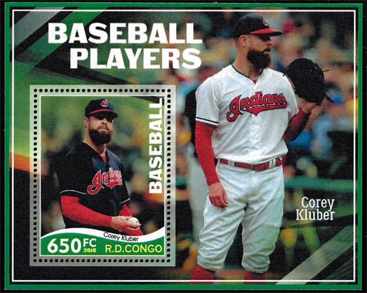 2018 Congo – Baseball Players (1 value) with Corey Kluber