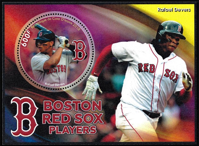 2018 Ivory Coast – Boston Red Sox Players (1 value) with Rafael Devers