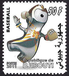2011 Djibouti – London 2012 Summer Olympic Games stamp – 50F value