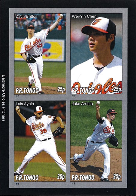 2013 P.R. Tongo – Baltimore Orioles Pitchers, featuring Zach Britton, Wei-Yin Chen, Luis Ayala, Jake Arieta