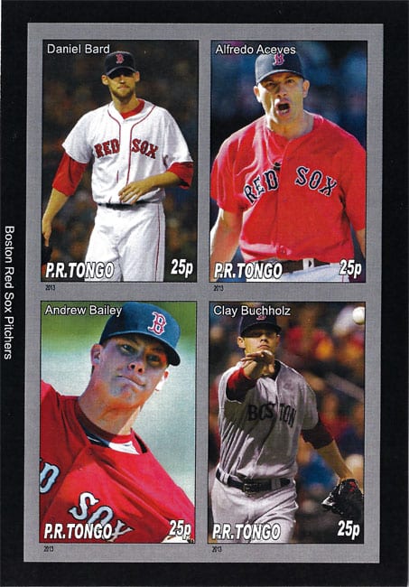 2013 P.R. Tongo – Boston Red Sox Pitchers, featuring Daniel Bard, Alfredo Aceves, Andrew Bailey, Clay Buchholz