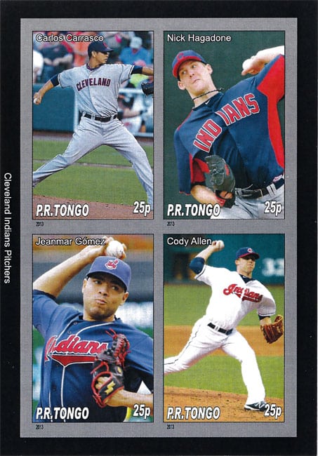 2013 P.R. Tongo – Cleveland Indians Pitchers, featuring Carlos Carrasco, Cody Allen, Nick Hagadone, Jean Gomez