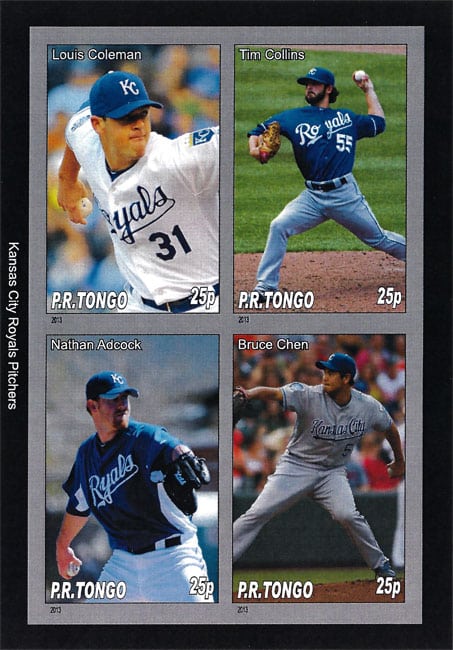 2013 P.R. Tongo – Kansas City Royals Pitchers, featuring Louis Colemna, Tim Collins, Nathan Adcock, Bruce Chen