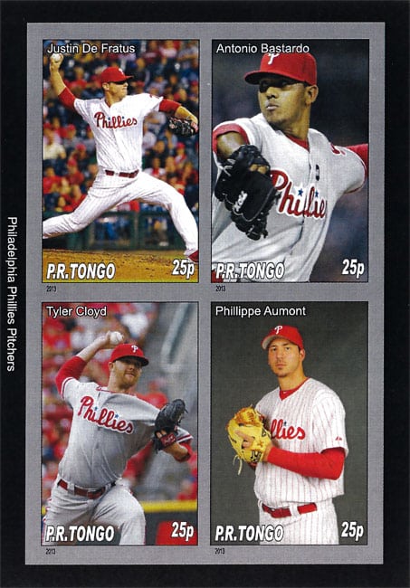 2013 P.R. Tongo – Philadelphia Phillies Pitchers, featuring Justin de Fratus, Phil Aumont, Tyler Cloyd, Antonio Bastardo