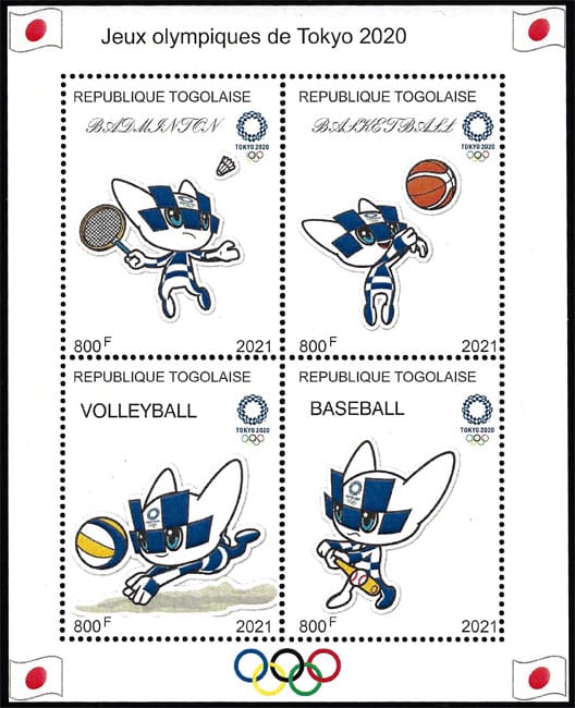 2021 Togo – Olympic Games in Tokyo SS, with baseball (4 values)