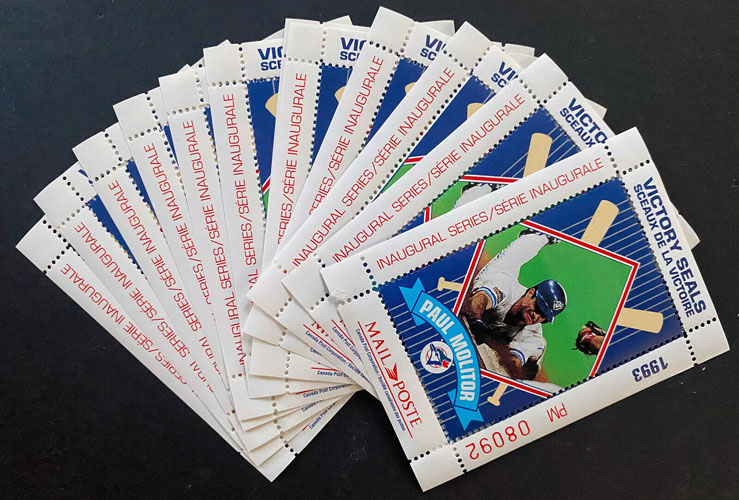 1993 Toronto Blue Jays – Victory Seals – Set of 12 with Paul Molitor