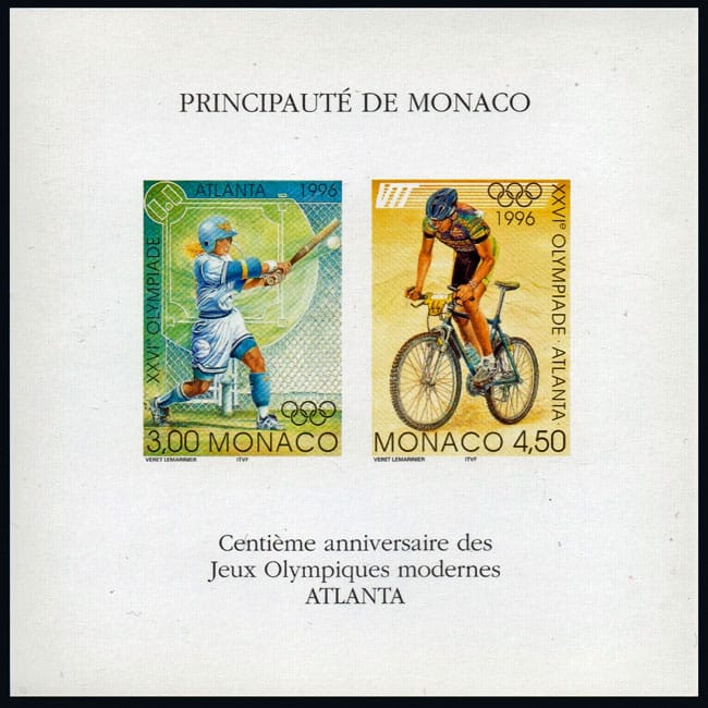1996 Monaco – Olympics in Atlanta SS, Softball & Cycling