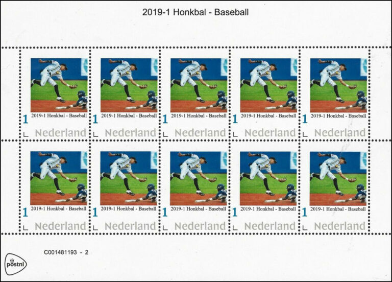 2019 Netherlands – Honkbal - Baseball 1 sheet