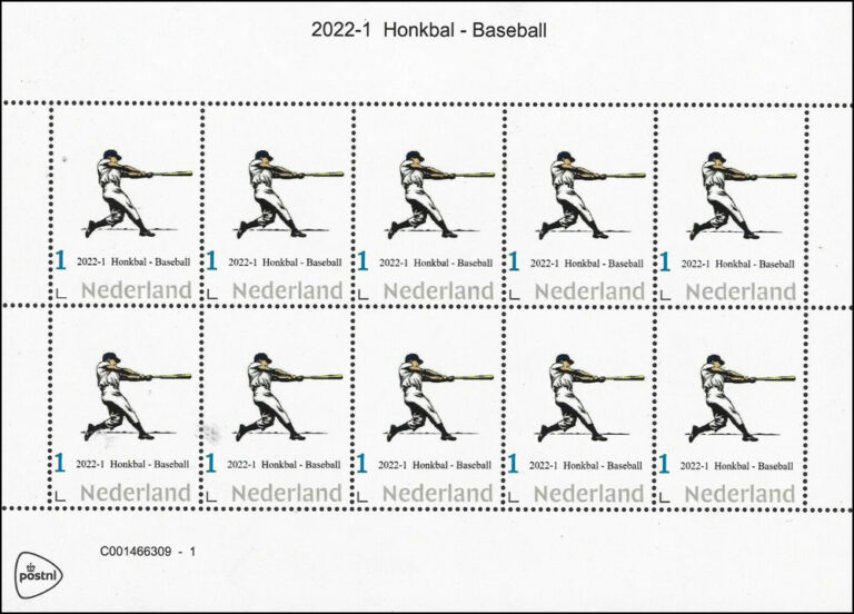2022 Netherlands – Honkbal - Baseball 1 sheet