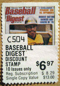 Baseball Digest – Subscription Stamp with Dave Winfield