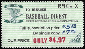 Baseball Digest – Subscription Stamp