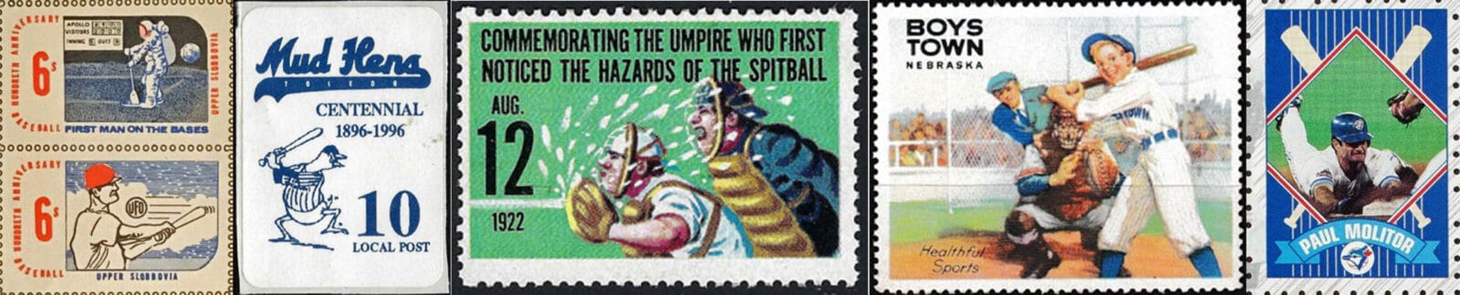 Baseball Stamps, non-postage, header