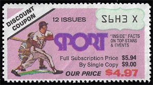 Sport – Subscription Stamp for $4.97