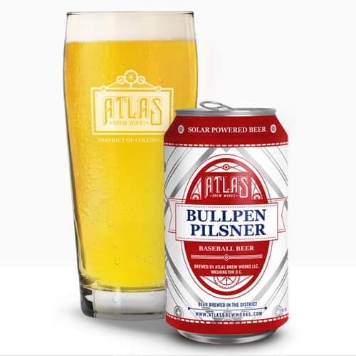 Bullpen Pilsner in the Glass – Atlas Brew Works