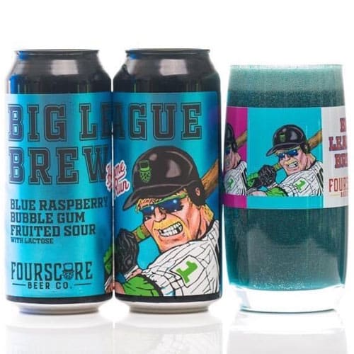 Big League Brew, Blue Raspberry Bubble Gum Fruited Sour – Fourscore Beer Co.