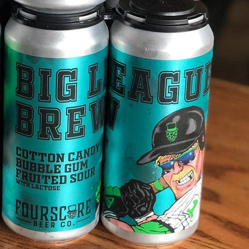 Big League Brew, Cotton Candy Bubble Gum Fruited Sour – Fourscore Beer Co.